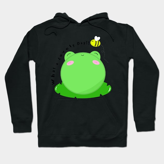 Kawaii DODO the froggie having a lovely day Hoodie by yudoodliez